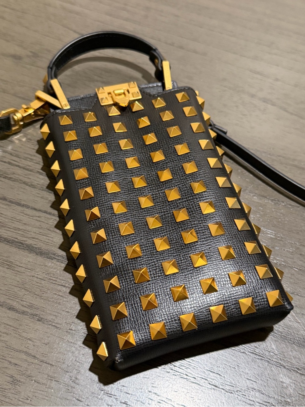 Valentino Garavani Black Studded Crossbody Bag - Picture 9 of 14